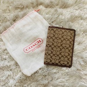 Brown/Tan Coach, Passport Case